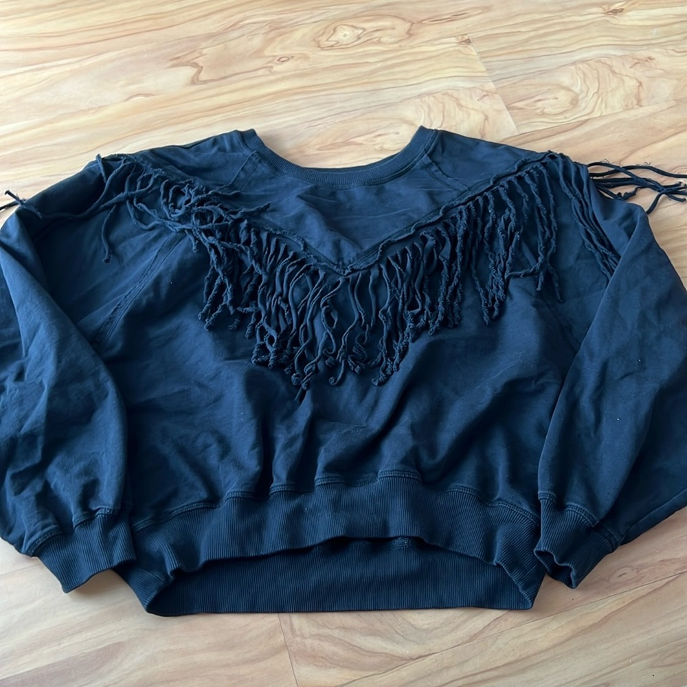 Chelsea DeBoer by Lily & Lottie Oversized Fringe Crew